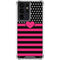 Polka Dots and Stripes Heart in Pink Galaxy S21 Ultra 5G Clear Case