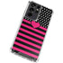 Polka Dots and Stripes Heart in Pink Galaxy S21 Ultra 5G Clear Case