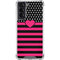 Polka Dots and Stripes Heart in Pink Galaxy S22 Clear Case