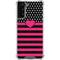 Polka Dots and Stripes Heart in Pink Galaxy S22 Plus Clear Case