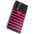 Polka Dots and Stripes Heart in Pink Galaxy S22 Plus Clear Case