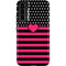 Polka Dots and Stripes Heart in Pink Galaxy S22 Plus Pro Case