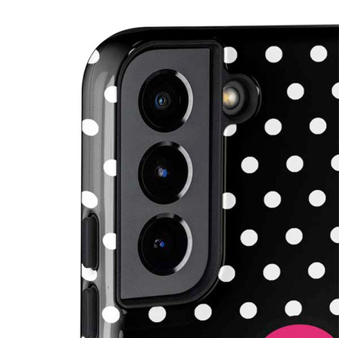 Polka Dots and Stripes Heart in Pink Galaxy S22 Plus Pro Case