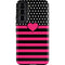 Polka Dots and Stripes Heart in Pink Galaxy S22 Pro Case