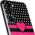 Polka Dots and Stripes Heart in Pink Galaxy S22 Skin