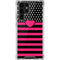 Polka Dots and Stripes Heart in Pink Galaxy S22 Ultra Clear Case