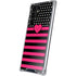Polka Dots and Stripes Heart in Pink Galaxy S22 Ultra Clear Case