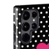Polka Dots and Stripes Heart in Pink Galaxy S22 Ultra Pro Case