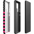 Polka Dots and Stripes Heart in Pink Galaxy S22 Ultra Pro Case