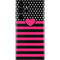 Polka Dots and Stripes Heart in Pink Galaxy S22 Ultra Skin