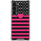 Polka Dots and Stripes Heart in Pink Galaxy S23 Clear Case