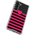 Polka Dots and Stripes Heart in Pink Galaxy S23 Clear Case