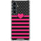 Polka Dots and Stripes Heart in Pink Galaxy S23 FE Clear Case