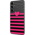 Polka Dots and Stripes Heart in Pink Galaxy S23 FE Skin