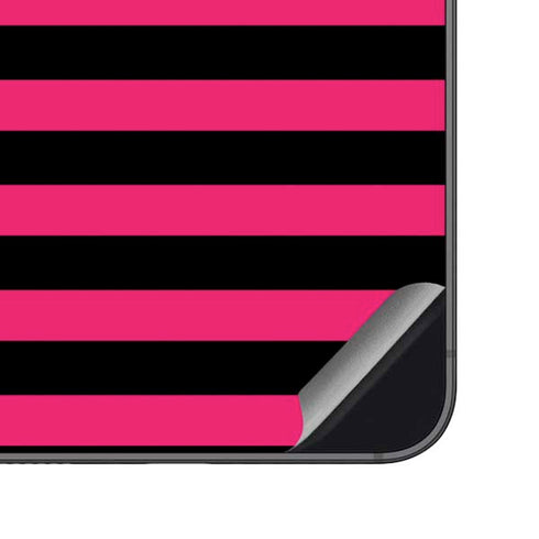 Polka Dots and Stripes Heart in Pink Galaxy S23 FE Skin
