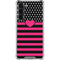 Polka Dots and Stripes Heart in Pink Galaxy S23 Plus Clear Case