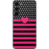 Polka Dots and Stripes Heart in Pink Galaxy S23 Plus Skin