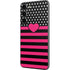 Polka Dots and Stripes Heart in Pink Galaxy S23 Plus Skin