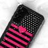 Polka Dots and Stripes Heart in Pink Galaxy S23 Plus Waterproof Case