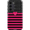 Polka Dots and Stripes Heart in Pink Galaxy S23 Pro Case