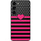 Polka Dots and Stripes Heart in Pink Galaxy S23 Skin