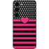 Polka Dots and Stripes Heart in Pink Galaxy S23 Skin