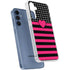 Polka Dots and Stripes Heart in Pink Galaxy S24 Clear Case