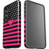 Polka Dots and Stripes Heart in Pink Galaxy S24 Impact Case