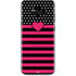 Polka Dots and Stripes Heart in Pink Galaxy S8 Skin