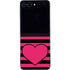 Polka Dots and Stripes Heart in Pink Galaxy Z Flip5 5G Skin