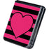 Polka Dots and Stripes Heart in Pink Galaxy Z Flip5 5G Skin