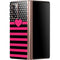 Polka Dots and Stripes Heart in Pink Galaxy Z Fold2 5G Skin