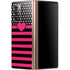 Polka Dots and Stripes Heart in Pink Galaxy Z Fold2 5G Skin