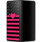 Polka Dots and Stripes Heart in Pink Galaxy Z Fold3 5G Skin