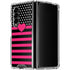 Polka Dots and Stripes Heart in Pink Galaxy Z Fold4 5G Clear Case