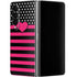 Polka Dots and Stripes Heart in Pink Galaxy Z Fold4 5G Skin
