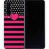 Polka Dots and Stripes Heart in Pink Galaxy Z Fold4 5G Skin