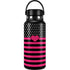 Polka Dots and Stripes Heart in Pink Hydro Flask 32oz Wide Mouth Skin