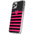 Polka Dots and Stripes Heart in Pink iPhone 11 Pro Clear Case