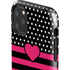 Polka Dots and Stripes Heart in Pink iPhone 11 Pro Max Impact Case