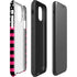 Polka Dots and Stripes Heart in Pink iPhone 11 Pro Max Impact Case