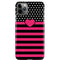 Polka Dots and Stripes Heart in Pink iPhone 11 Pro Max Lite Case