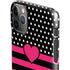 Polka Dots and Stripes Heart in Pink iPhone 11 Pro Max Lite Case