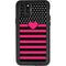 Polka Dots and Stripes Heart in Pink iPhone 11 Pro Max Waterproof Case