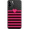 Polka Dots and Stripes Heart in Pink iPhone 11 Pro Skin