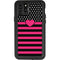 Polka Dots and Stripes Heart in Pink iPhone 11 Pro Waterproof Case