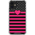 Polka Dots and Stripes Heart in Pink iPhone 12 Mini Clear Case