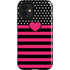 Polka Dots and Stripes Heart in Pink iPhone 12 Mini Impact Case