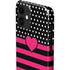 Polka Dots and Stripes Heart in Pink iPhone 12 Mini Lite Case