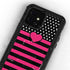 Polka Dots and Stripes Heart in Pink iPhone 12 Mini Waterproof Case